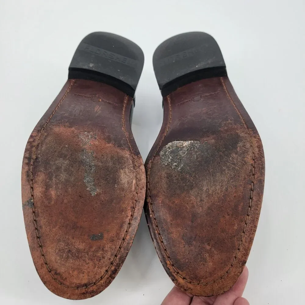 Florsheim Brinson Black Leather Kiltie Tassel Wingtip Loafers Shoes 8D 11223